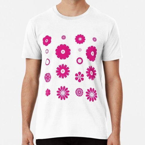 Remera Patrón De Primavera De Flores Rosadas Algodon Premium