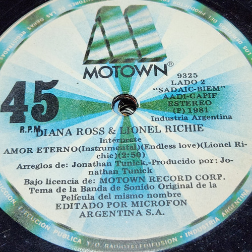 Simple Diana Ross Lionel Richie Motown C9
