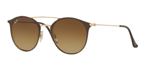 Lentes De Sol Ray-ban Round Rb3546 - Café 49mm