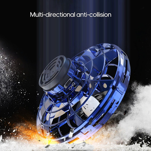 Spinner Volador Giroscopio Boomerang Juego Giratorio Led Azul