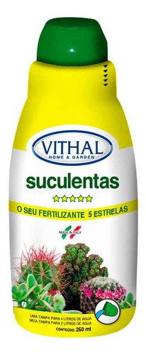 Fertilizante Líquido Para Suculentas Vithal 250ml