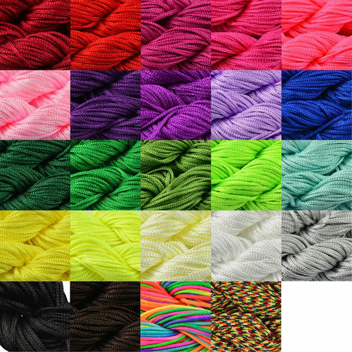 3x30 Metros 1mm Kumihimo Cuerda Nylon Hilo Pulsera Negro