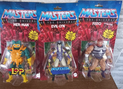 Lote Tres Figuras Mer Man, Evil Lyn, Fisto Master Of The Uni