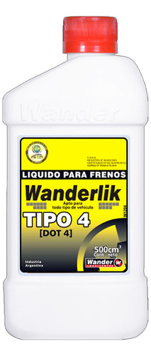 Liquido De Freno Wander Dot 4 Wanderlik 500cc Avant Motos