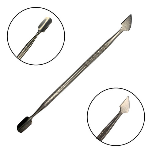 Imagem 5 de 7 de Kit Espátula + Palito + Desencravador + Raspador Unhas Inox