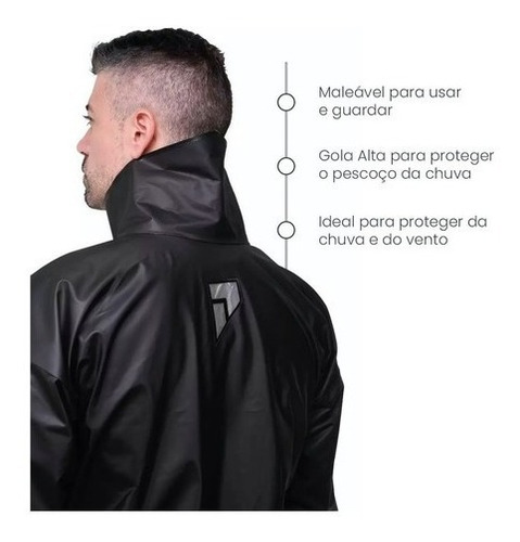 Capa Moto Chuva Impermeavel Pioneira Storm Linha Combate Pvc