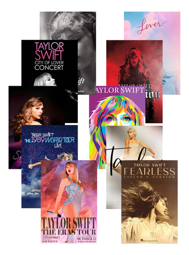 Taylor Swift Set De 10 Afiches