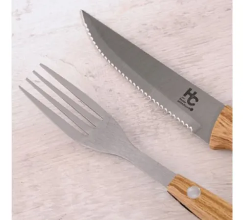 Set Cubiertos Cuchillo Y Tenedor 12 Piezas, Especial Asados