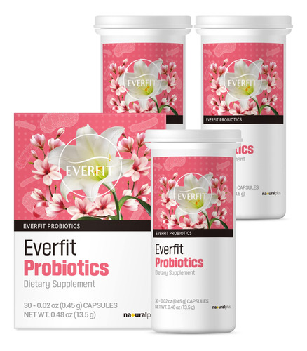Naturalplus Everfit - Paquete De 3 Probióticos Para Mujere.