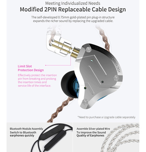 Auriculares Intrauditivos Con Cable For Juegos Zs10 Pro,