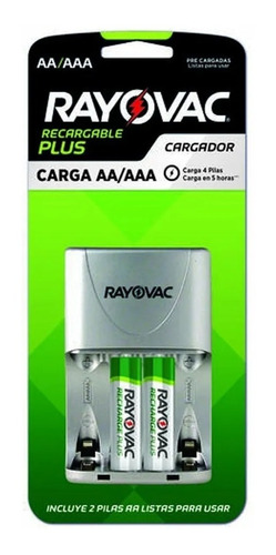 Cargador Pilas Aa Aaa Para 4 Pilas + 2 Pilas Aa Rayovac