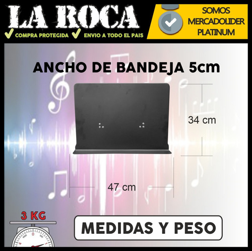 Imagen 5 de 10 de Atril Partituras Orquesta Metalico Plegable Sinfonico Cuotas
