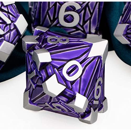 Aruohha Dnd Juego De Dados De Metal Fragmentos De Cristal Da