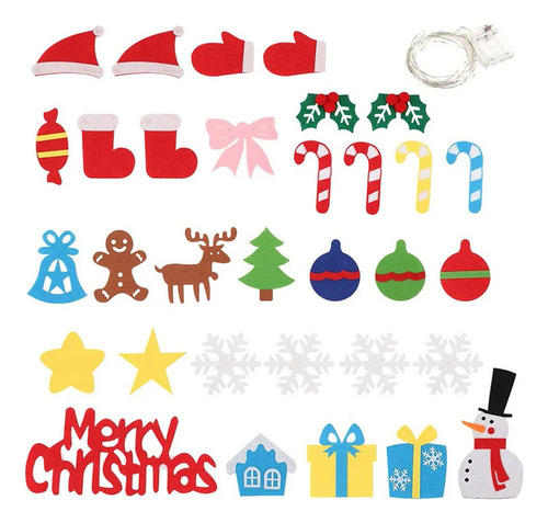 M Árbol De Navidad De Fieltro Para Decoración De Pared Con