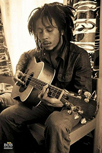 Pósteres - Pyramid America Bob Marley Acoustic Guitar Sepia 