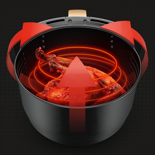 Freidora Aire Smart Multifunción 4.5l Temperatura Ajustable Rojo