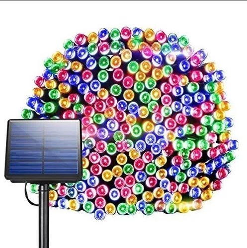 Guirnalda 200 Luz Led Solar Exterior Interior Multicolor 20m
