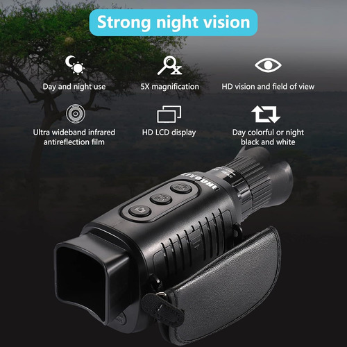 Monocular Visión Nocturna Infrarrojo Zoom 5x Día Noche Hd