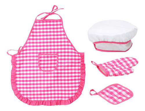 Conjunto De Delantal Y Gorro De Chef Para Niños, Disfraz De