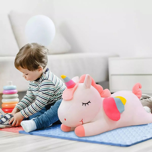 50cmunicornio Pony De Peluche Arcoiris Tipo Pegaso Almohada