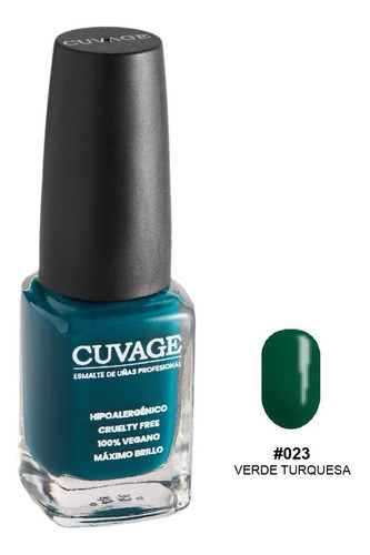 Esmaltes De Uñas Tradicional Sin Tacc Cuvage Pro Keratine Color #023 - Verde turquesa