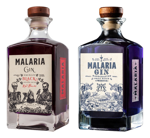 Combo Gin Malaria Original + Black 700ml - Ayres Cuyanos