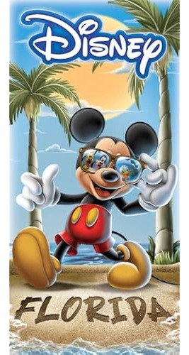 Colección Disney Mickey Mouse Con Gafas De Sol Toalla De Pla