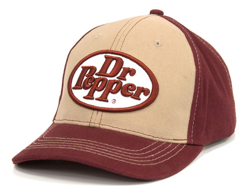 Tee Luv Dr Pepper Logo Gorra De Béisbol (granate Y