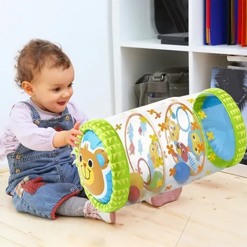 Rodillo Inflable Para Gatear – Juguete Bebé Con Cascabel, Promueve Coordinación Y Fortalece Manos Y Pies