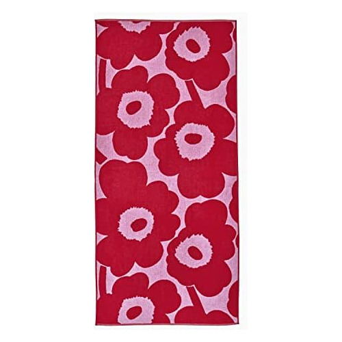 Toalla De Baño De Algodón Terry Unikko (amapola Roja)