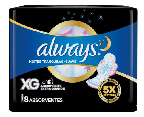 Absorvente Noturno Always Noites Suaves 8un