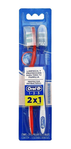 Cepillo Dental Oral B 123 Paquete Con 2 Pzas