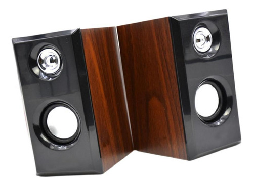 2x Altavoces De Madera Altavoces De Escritorio Usb De Alto