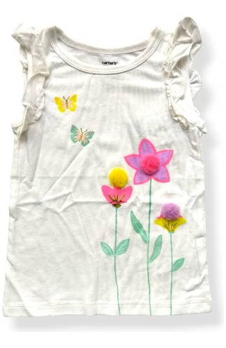 Blusas Franela Para Niña De Carter's De Flores Apliques 3d 