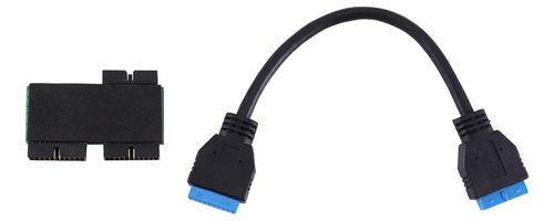 Hub Uno A Dos Usb 3.0 De 19 Pines Con Chip Y Cable Modular D