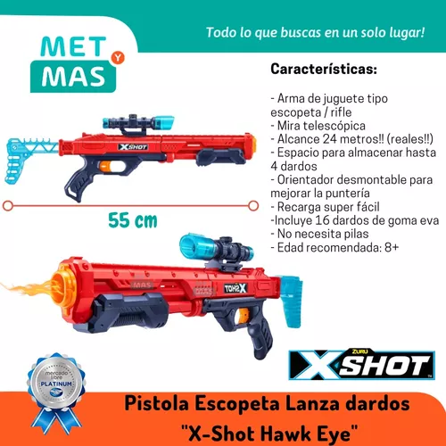 Pistola Escopeta X Shot Hawk Eye - Rifle De Juguete P/ Niños