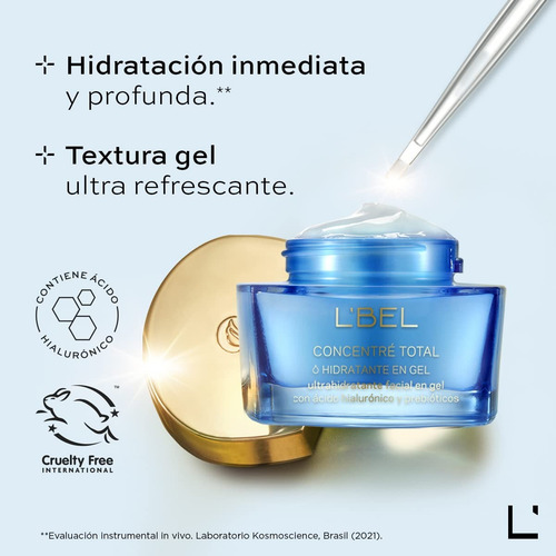 Lbel Hidratante En Gel Concentré Total Con Ácido Hialurónico Tipo De Piel Todo Tipo De Piel