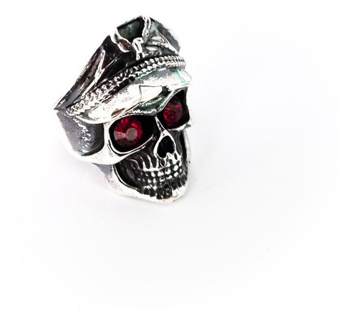 Anillo Calavera De Piloto Aviador Plata Ley 925