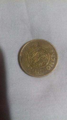 Imagen 1 de 2 de Moneda De 20 Kroner De 1990