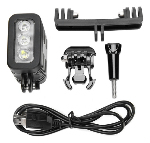 Mini Subacuático Buceo Luz De Relleno Led Clip Para Gopro He