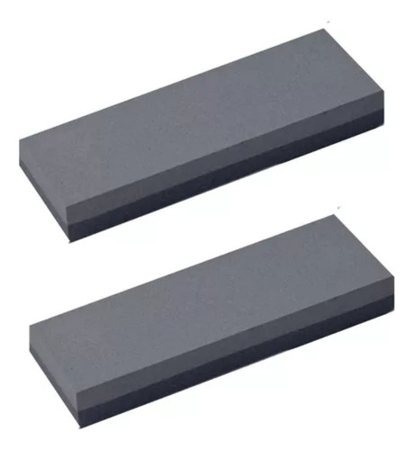 Pack 2 Piedra Afilar Cuchillos Afilador Doble Grano 180 260 Color Gris Oscuro