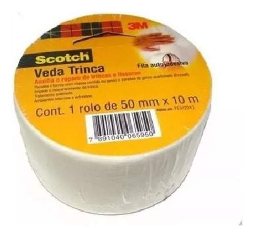 Fita Veda Trinca Scotch 3m Rolo 10 Metros X 5 Cm (50mm)