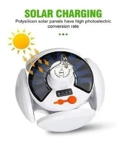 Lampara Solar De Emergencia Bombilla Redonda Led
