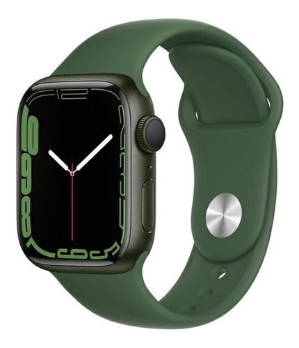 Reloj Smartwatch Apple Watch Series 7 41mm Aluminio Verde Color De La Caja Blanco Color De La Malla Verde Lima Color Del Bisel Negro