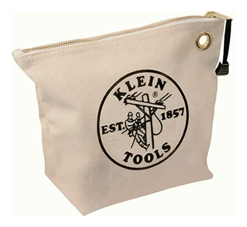 Klein Tools 5539nat Consumable Zipper Bag, Natural Canvas