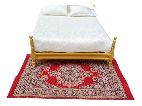 2 X 1/12 Alfombra Tejida 16x10cm Hogar Sala De Estar Juego