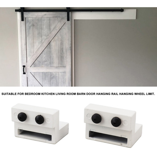 A Topón De Puerta De Granero Blanco, Accesorio Para