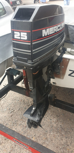 Semirigido Motor 25hp 2 Tiempos Mercury Excelente Estado