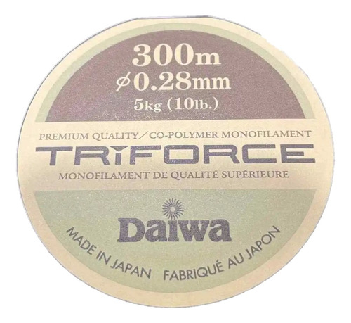 Bobina De Tanza Daiwa Triforce 0.25mm X300mts Japones