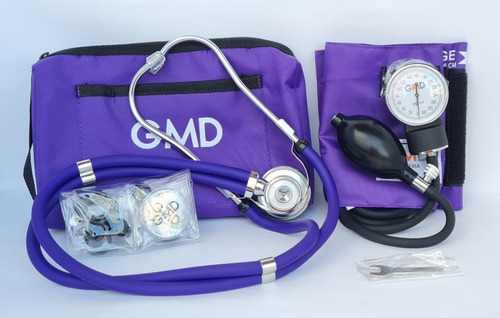 Kit Tensiómetro Fonendoscopio Rappaport Con Estuche Purpura